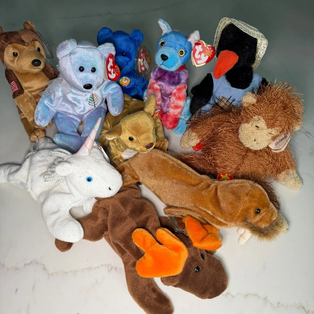 Ty Beanie Babies Lot of 10 Paul Walrus Hodge-Podge Issy Mystic Chocolate Moose - Picture 9 of 9